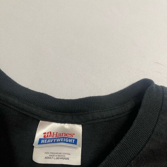 Led Zeppelin VTG Hanes Heavyweight Black T-Shirt Size Large - Picture 3 of 6